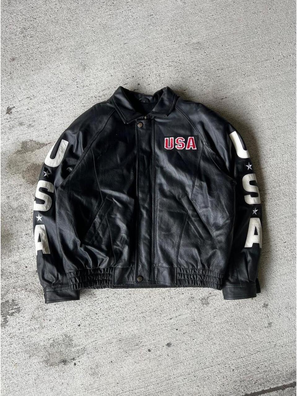 90s Usa Leather Jacket